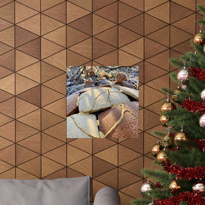 Broken Pottery Crackle Gold Wall Art Print | Philosophical Kintsugi Art