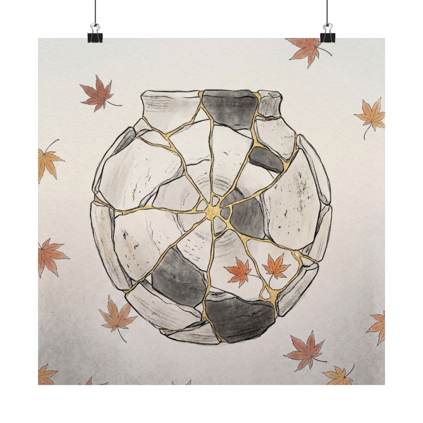 Dawn Broken Pottery Wall Art Print - Japandi Datsuzoku