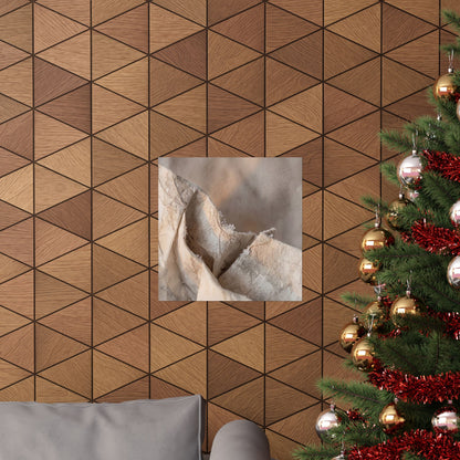 Winter Paper Fold Watercolor Wall Art Print | Elegant Decor