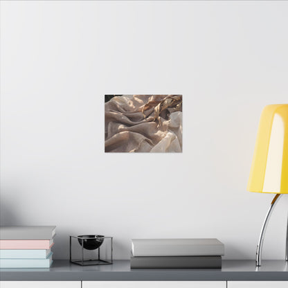 Silk Drape Summer Canvas Art | Japandi Neutral Design