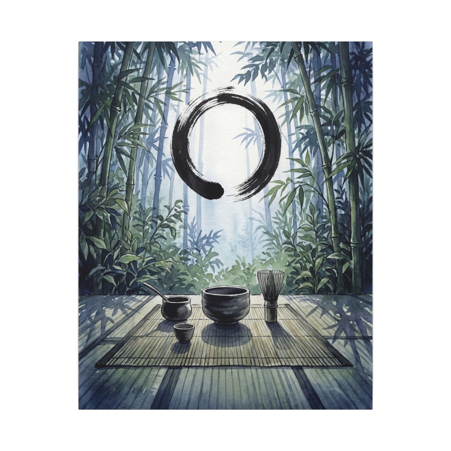 Seijaku Tea Ceremony Canvas Art - Zen Enso