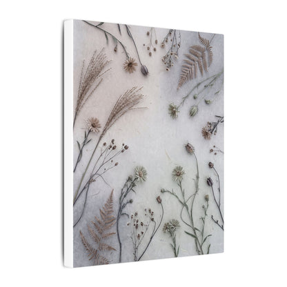 Dried Flowers Japanese Pattern Canvas Art | Elegant Japandi Art