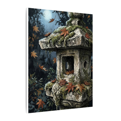 Shibui Stone Lantern Canvas Art - Japandi Minimal Line