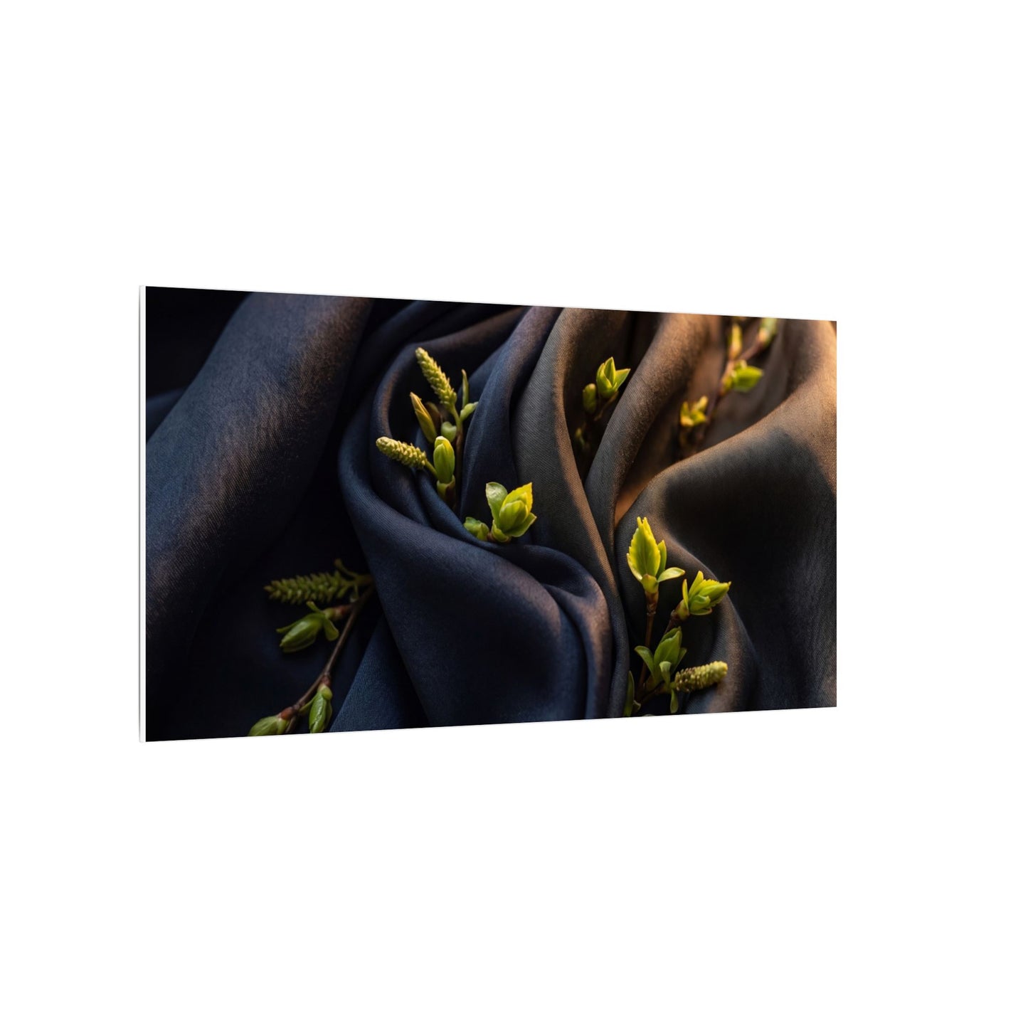 Spring Silk Drape Moody Minimal Canvas Art | Luxurious Decor