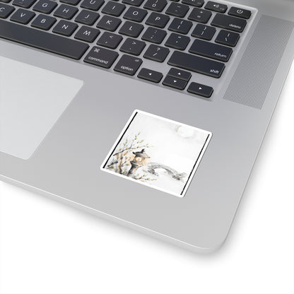 Spring Moonlit Garden Sumi E Sticker | Serene Decor