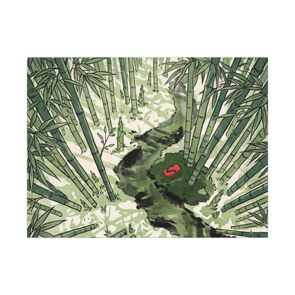 Peaceful Bamboo Grove Canvas Art - Ukiyo E Inspired Zen