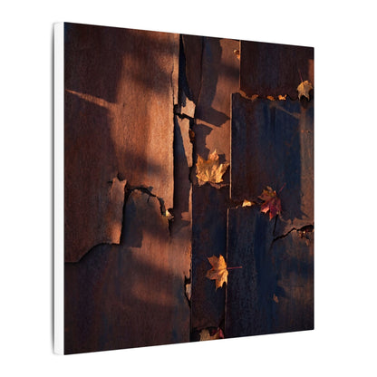 Seijaku Rust Patina Canvas Art - Dark Japandi Shadow Zen