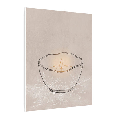 Ceramic Bowl Minimal Line Canvas Art | Neutral Japandi Art