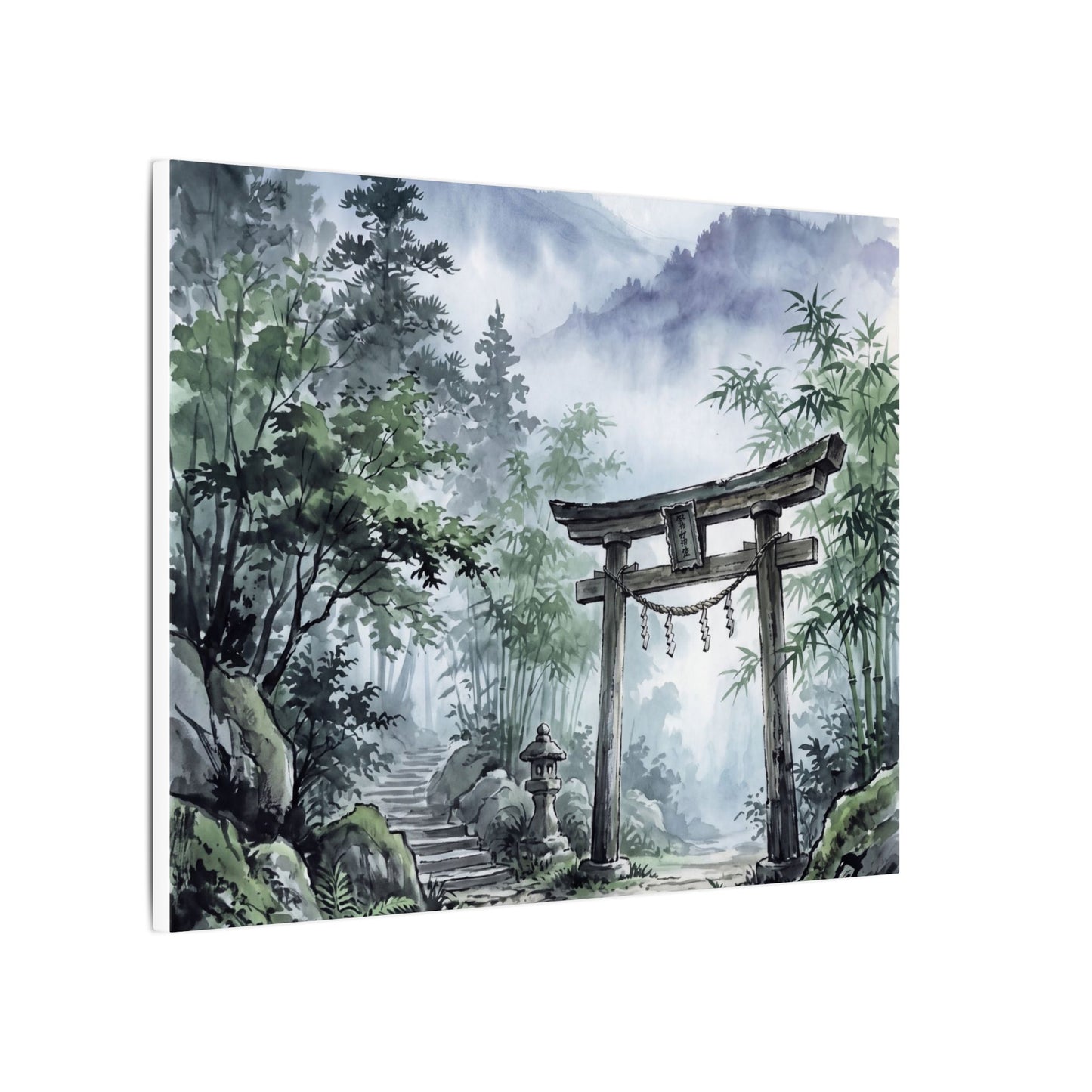 Moonlight Torii Gate Canvas Art - Zen Fukinsei