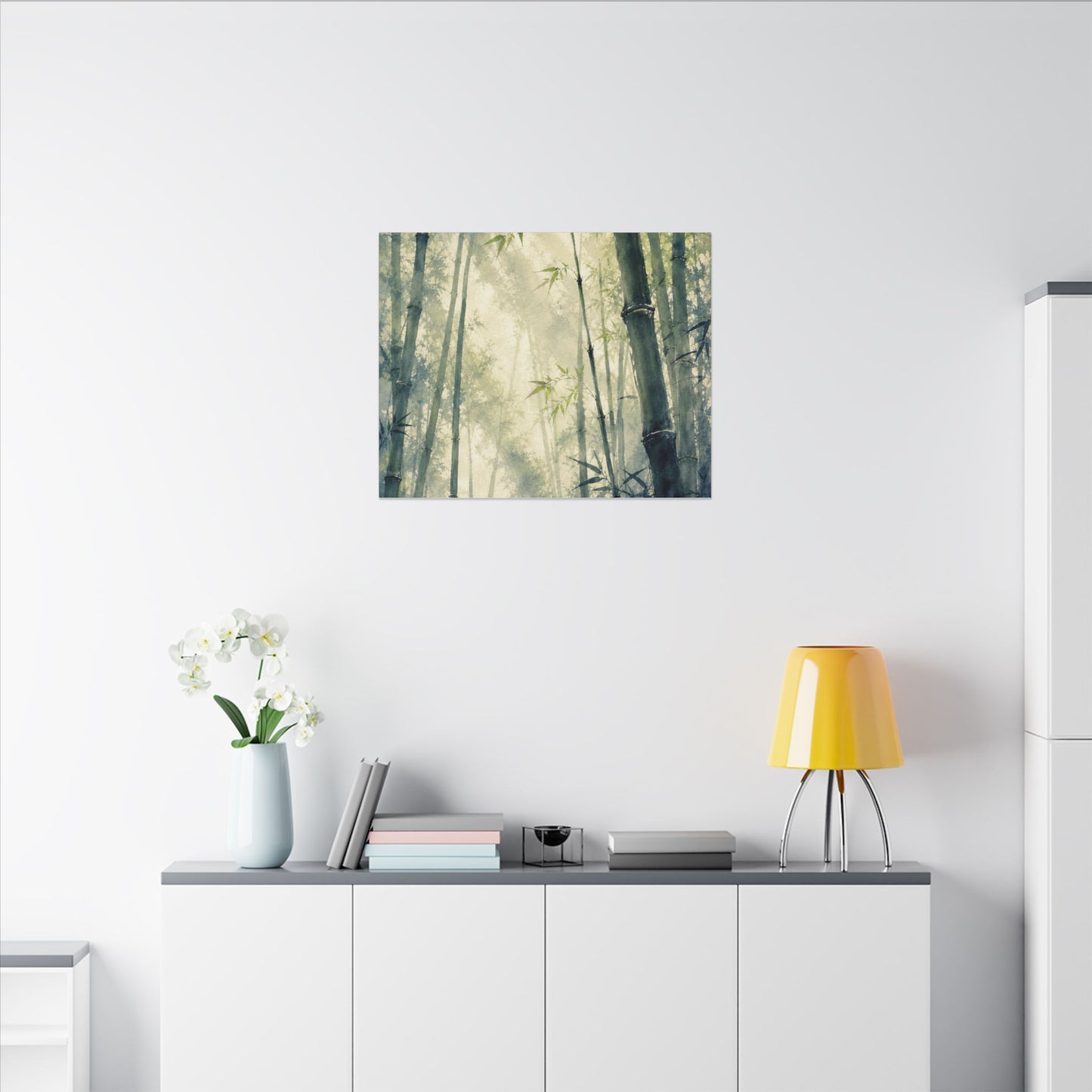 Bamboo Grove Spring Canvas Art | Zen Serene Design