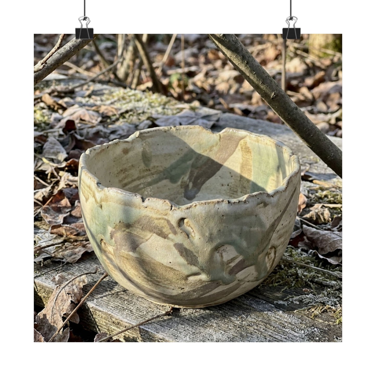 Kanso Ceramic Bowl Wall Art Print - Japandi Japanese Pattern