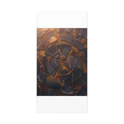 Autumn Cracked Earth Gold Repair Canvas Art | Philosophical Decor