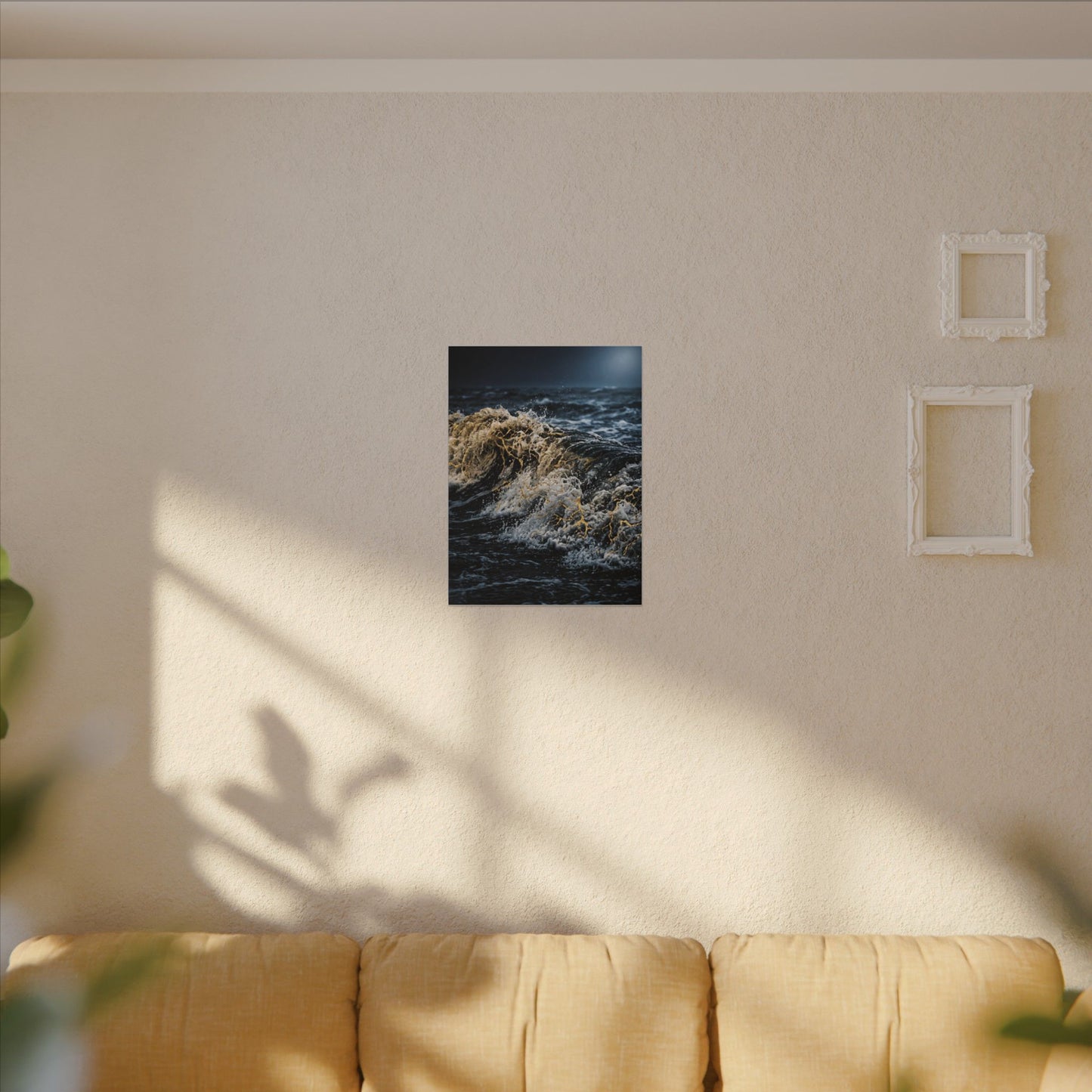 Ocean Wave Winter Canvas Art | Kintsugi Artful Design