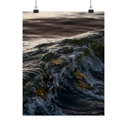 Mono No Aware Ocean Wave Wall Art Print - Dark Japandi Moody Minimal