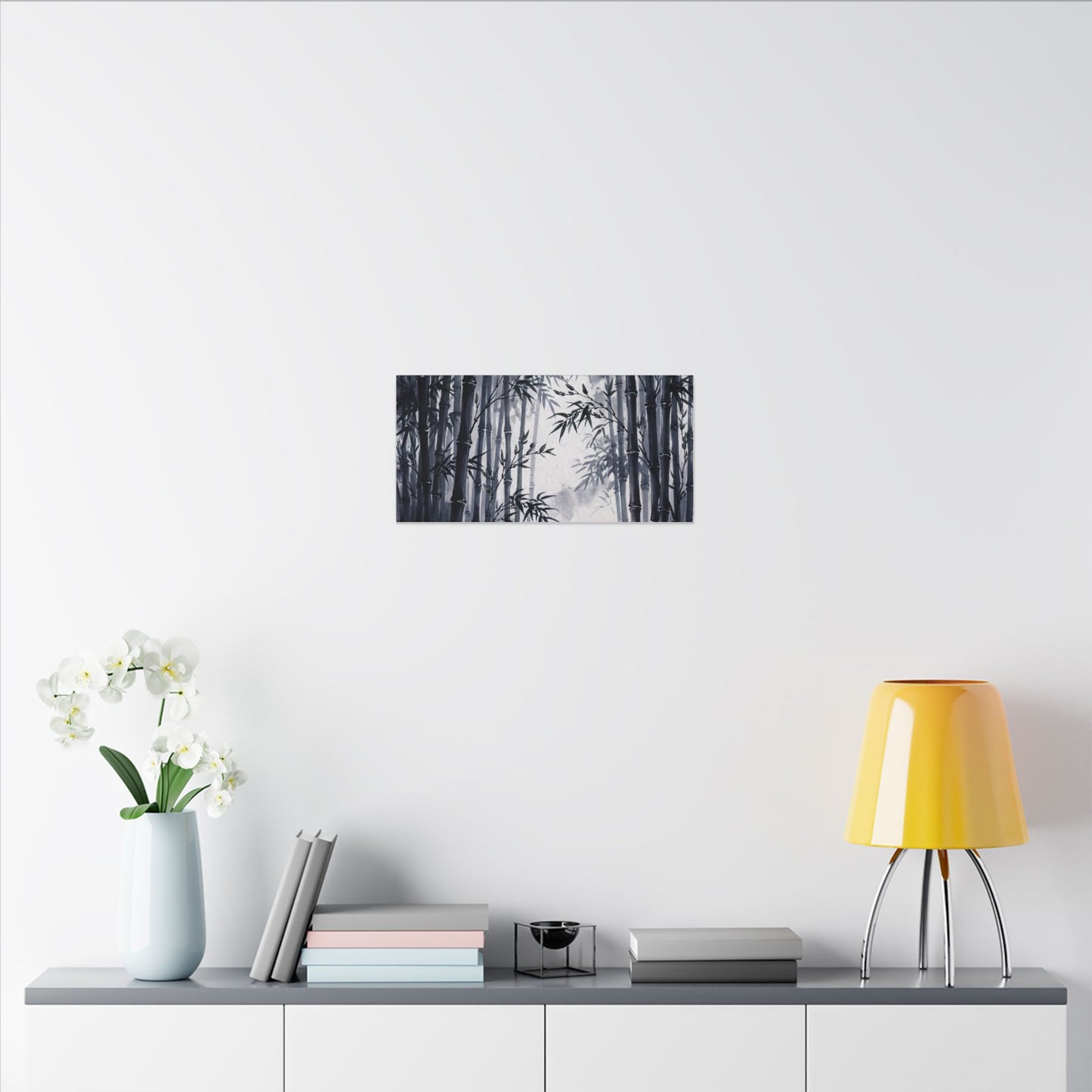 Tranquil Bamboo Grove Canvas Art - Sumi E Zen