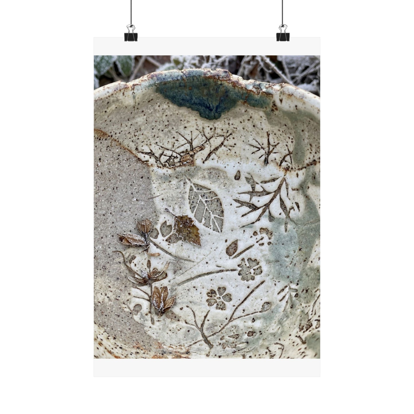 Winter Ceramic Bowl Japanese Pattern Wall Art Print | Earthy Decor Art Print