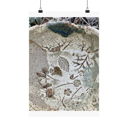 Winter Ceramic Bowl Japanese Pattern Wall Art Print | Earthy Decor Art Print