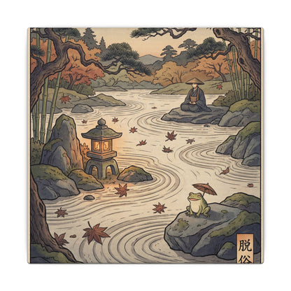 Rock Garden Autumn Canvas Art | Zen Serene Design
