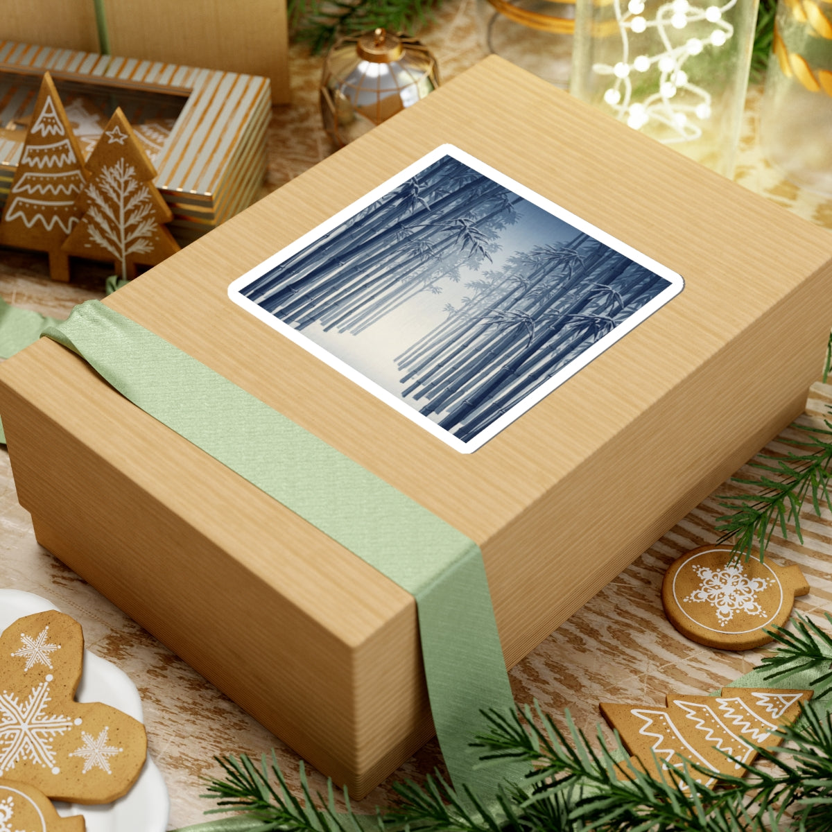 Bamboo Grove Winter Sticker | Zen Contemplative Design