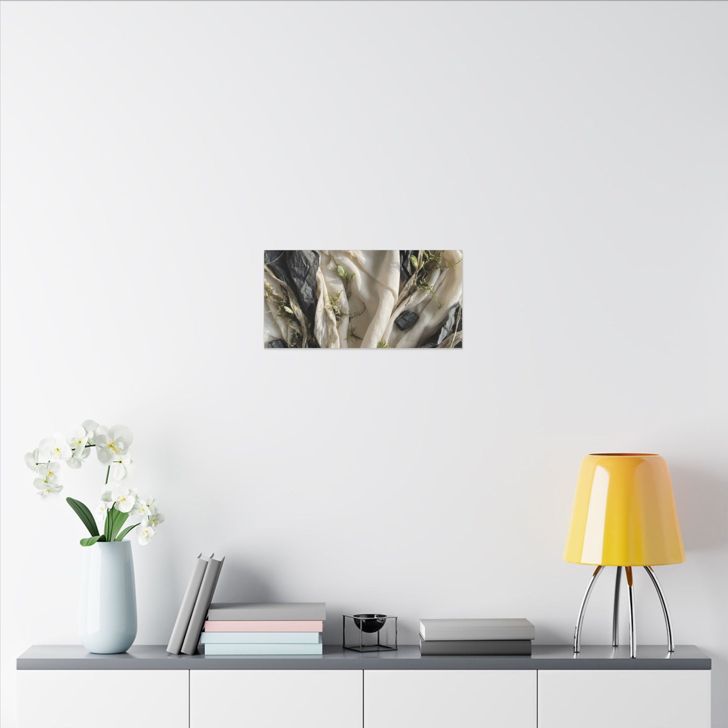 Spring Silk Drape Texture Canvas Art | Warm Decor