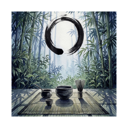 Summer Tea Ceremony Enso Wall Art Print | Peaceful Decor