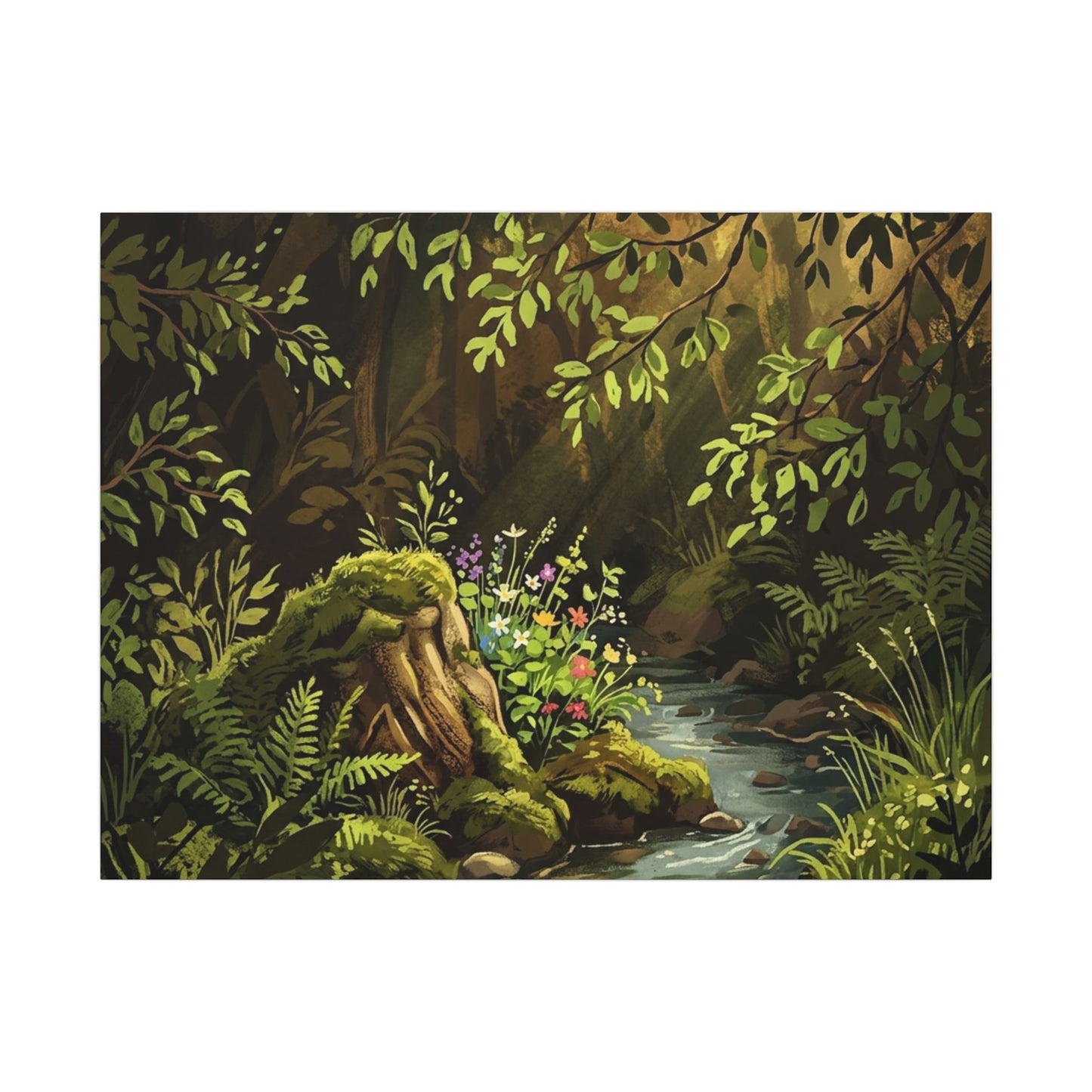 Golden Hour Silk Drape Canvas Art - Dark Japandi Datsuzoku Art Print