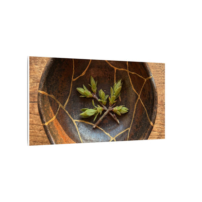 Ceramic Bowl Gold Repair Canvas Art | Resilient Kintsugi Art Art Print