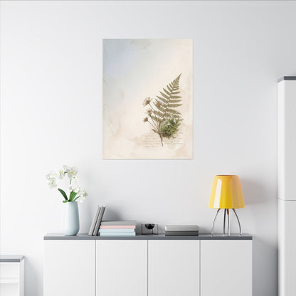 Winter Moss Close Up Herbarium Canvas Art | Enchanting Decor