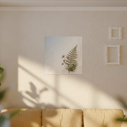 Winter Moss Close Up Herbarium Canvas Art | Enchanting Decor