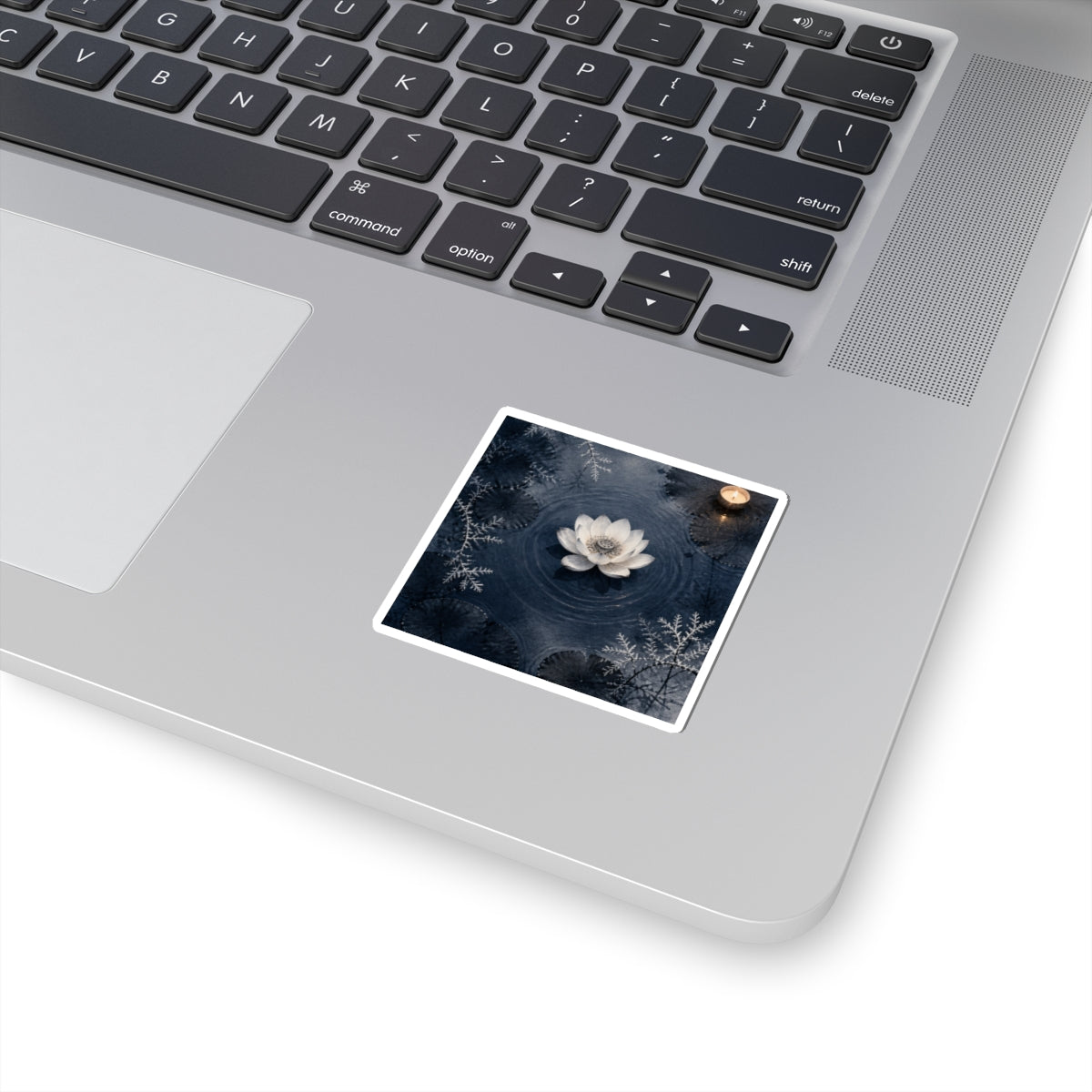 Peaceful Lotus Flower Sticker - Sumi E Zen