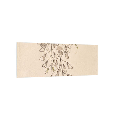Japandi Wisteria in Golden Hour | Minimal Line Canvas Art
