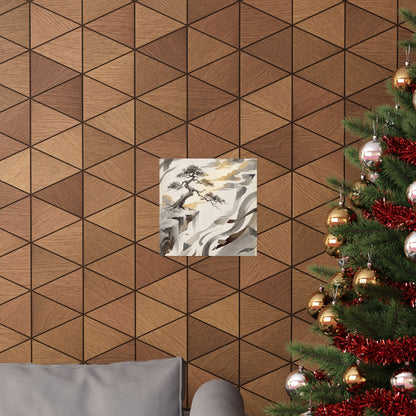 Pine Tree Japanese Pattern Wall Art Print | Cozy Japandi Art