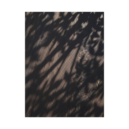 Shadow Play Summer Canvas Art | Dark Japandi Moody Design