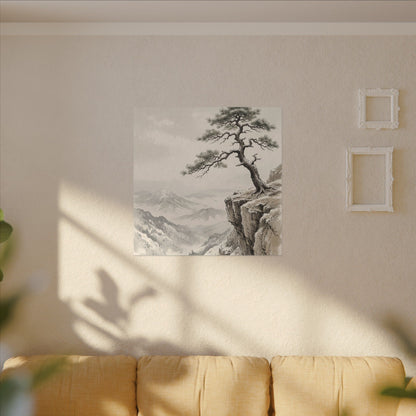 Seijaku Pine Tree Canvas Art - Japandi Japanese Pattern