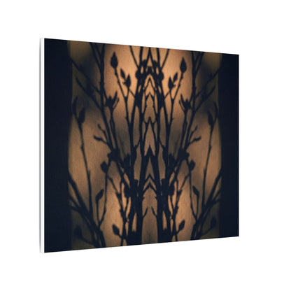 Dark Japandi Shadow Play in Golden Hour | Shadow Zen Canvas Art