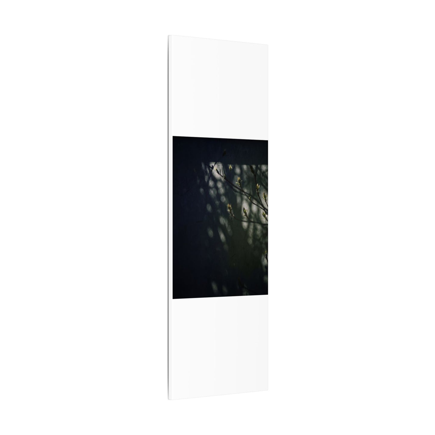 Dark Japandi Shoji Screen in Dappled | Moody Minimal Canvas Art