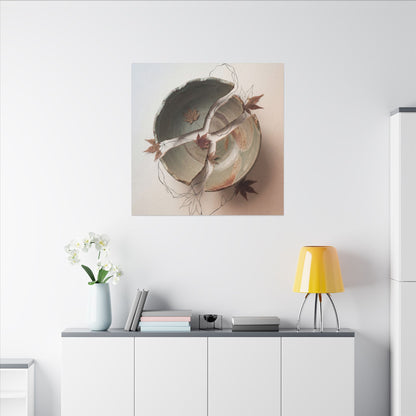 Dawn Ceramic Bowl Canvas Art - Japandi Fukinsei