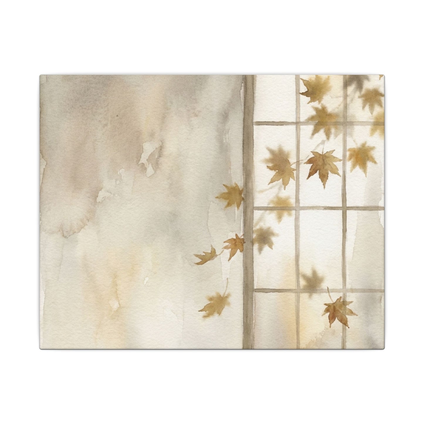 Warm Shoji Screen Canvas Art - Watercolor Japandi