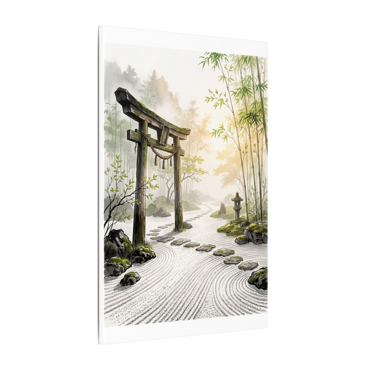 Peaceful Torii Gate Canvas Art - Karesansui Zen