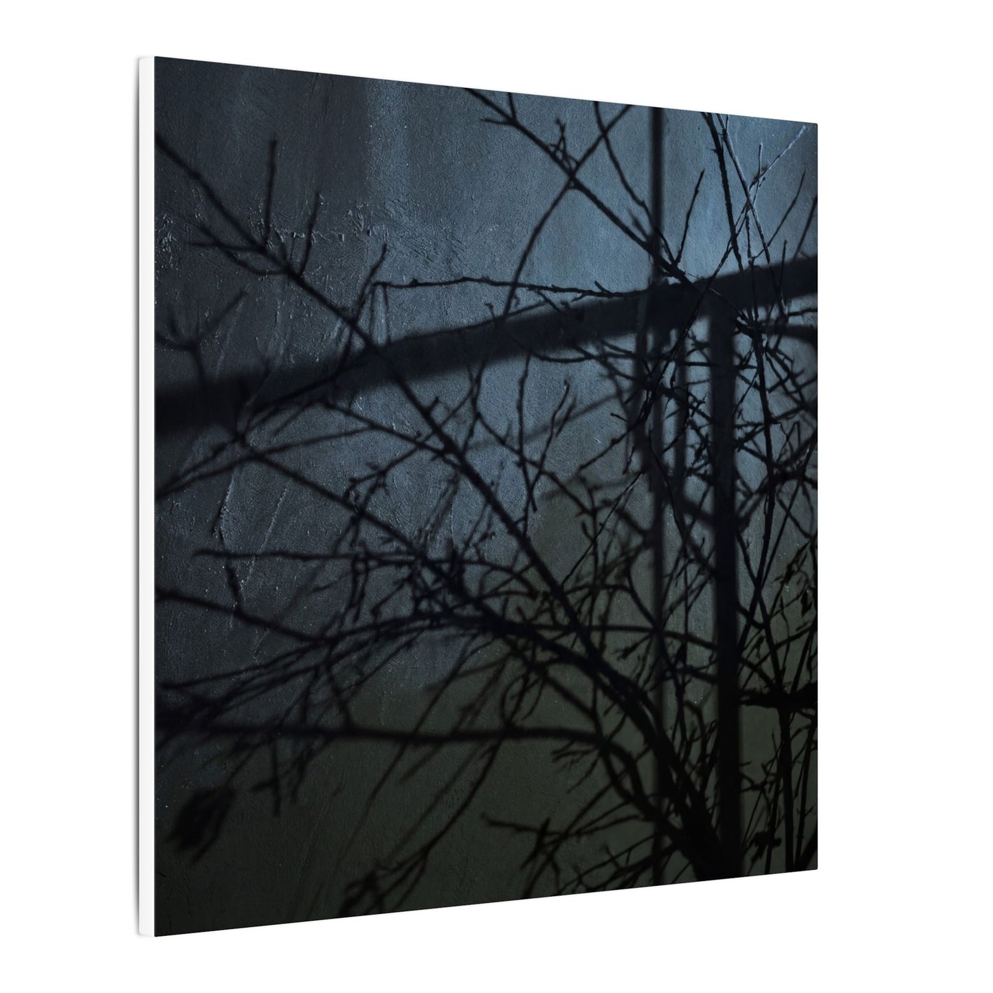 Moonlight Shadow Play Canvas Art - Dark Japandi Shibui