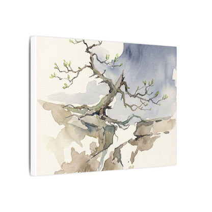 Moonlight Pine Tree Canvas Art - Japandi Ma