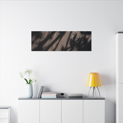 Shadow Play Summer Canvas Art | Dark Japandi Moody Design