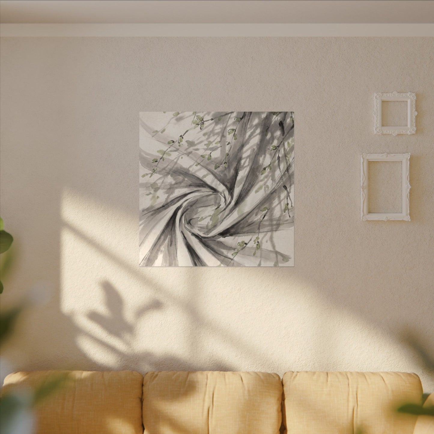 Silk Drape Spring Canvas Art | Zen Contemplative Design
