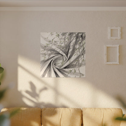 Silk Drape Spring Canvas Art | Zen Contemplative Design