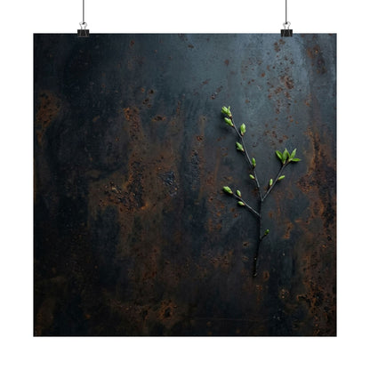 Luxurious Rust Patina Wall Art Print - Moody Minimal Dark Japandi