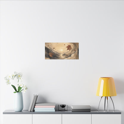 Autumn Silk Drape Watercolor Canvas Art | Earthy Decor