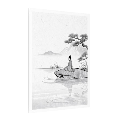 Meditation Harmonious Zen Ukiyo-e Canvas Art