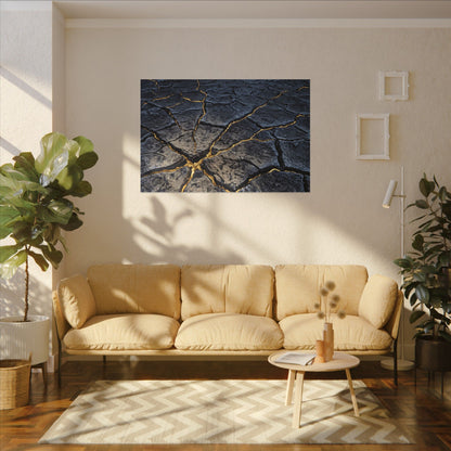 Cracked Earth Broken Beauty Canvas Art | Artful Kintsugi Art