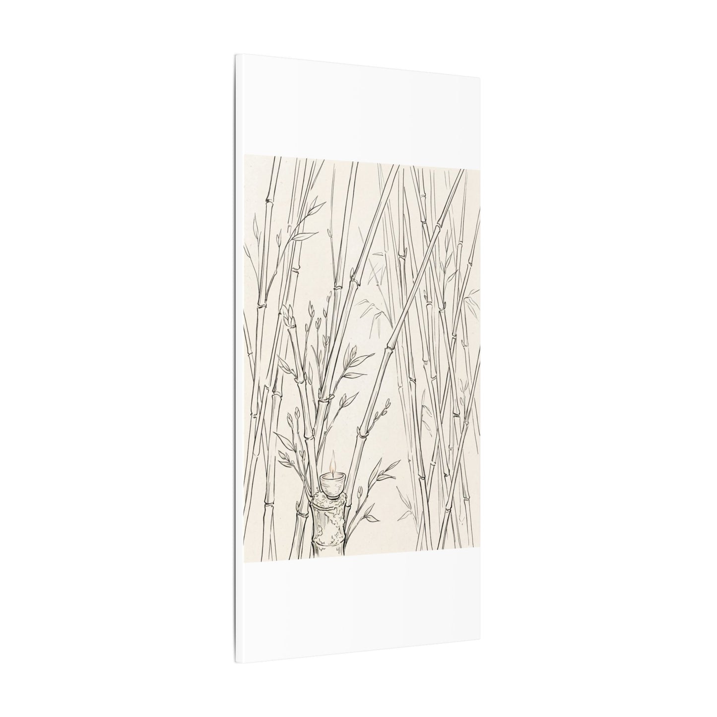 Candlelight Bamboo Grove Canvas Art - Japandi Fukinsei