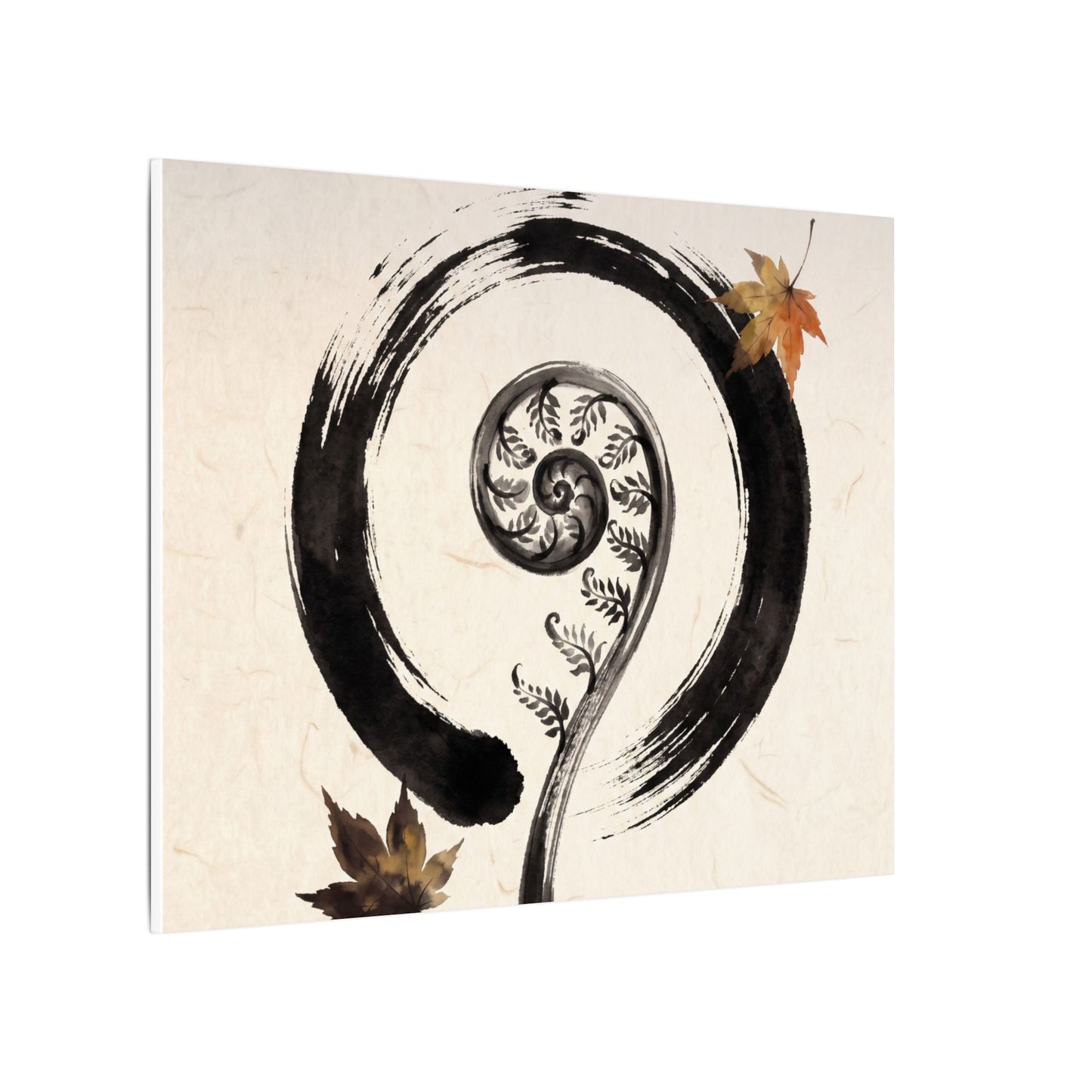 Fern Unfurling Autumn Canvas Art | Zen Peaceful Design